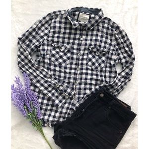 F21 Checkered Plaid Shirt